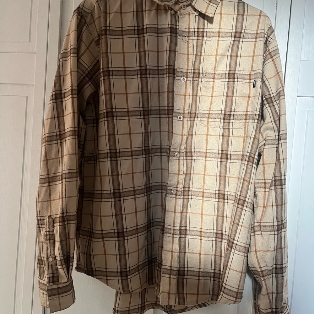 Plaid Button-Up Shirt